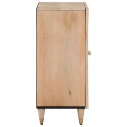Berkfield Home Side Cabinet 60x33x75 cm Solid Wood Mango in Light Tan - Size: 60 x 33 x 75 cm - thumbnail 4