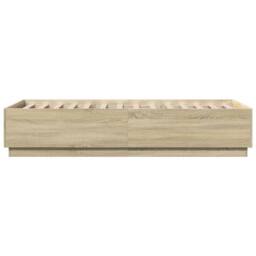 Berkfield Home Modern Bed Frame without Mattress Sonoma Oak 90x200 cm in Light Brown - thumbnail 5