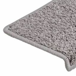 Berkfield Home Decorative Carpet Stair Treads 15 pcs 65x21x4 cm Grey - Size: Medium - thumbnail 6