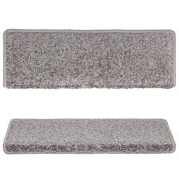Berkfield Home Decorative Carpet Stair Treads 15 pcs 65x21x4 cm Grey - Size: Medium - thumbnail 4