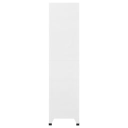 Berkfield Home Locker Cabinet White 90x40x180 cm Steel - Size: 90 x 40 x 180 cm - thumbnail 4