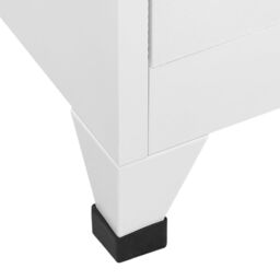 Berkfield Home Locker Cabinet White 90x40x180 cm Steel - Size: 90 x 40 x 180 cm - thumbnail 6