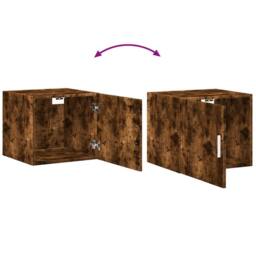 Berkfield Home Wall Cabinet Smoked Oak 45x42.5x40 cm Engineered Wood in Brown - thumbnail 8