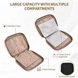 Havendro Black Jewelry Travel Organizer Case Ring Binder Jewelry-Pouch Bag - thumbnail 4