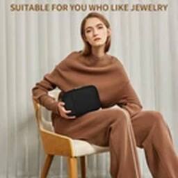 Havendro Black Jewelry Travel Organizer Case Ring Binder Jewelry-Pouch Bag - thumbnail 5