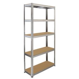 Monstershop Monster Racking 2 x Galwix Galvanised Steel Shelves, 90cm Wide in Silver - thumbnail 2