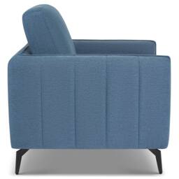 Bravich LTD Brixton Armchair - Modern Fabric Accent Chair with Steel Legs in Blue - thumbnail 7