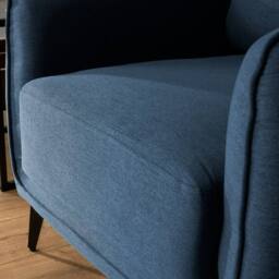Bravich LTD Brixton Armchair - Modern Fabric Accent Chair with Steel Legs in Blue - thumbnail 9