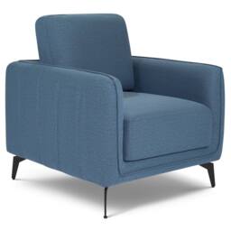 Bravich LTD Brixton Armchair - Modern Fabric Accent Chair with Steel Legs in Blue - thumbnail 5