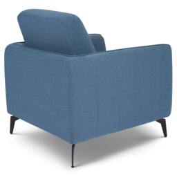 Bravich LTD Brixton Armchair - Modern Fabric Accent Chair with Steel Legs in Blue - thumbnail 4
