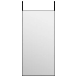 Berkfield Home Door Mirror Black 40x80 cm Glass & Aluminium - thumbnail 2
