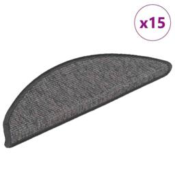 Berkfield Home Stair Mats Self-adhesive 15 pcs 56x17x3 cm Beige & Grey - Size: Medium - thumbnail 3