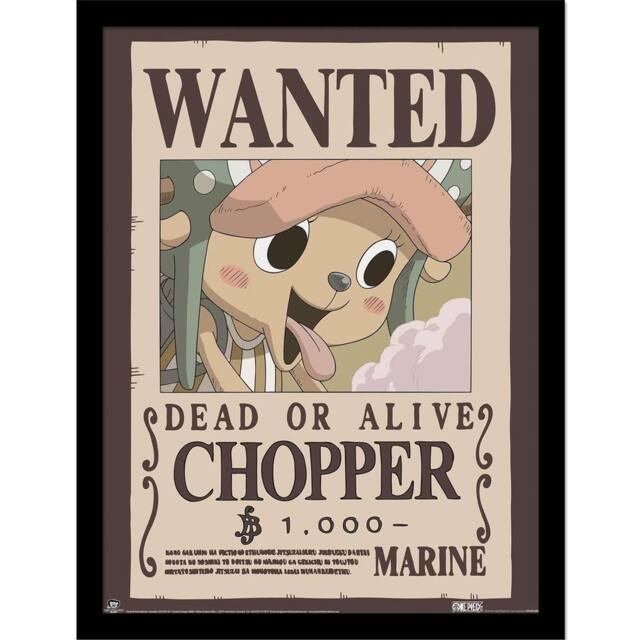 One Piece Wanted Tony Tony Chopper Framed Poster in Brown - image 1