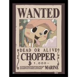 One Piece Wanted Tony Tony Chopper Framed Poster in Brown - thumbnail 1