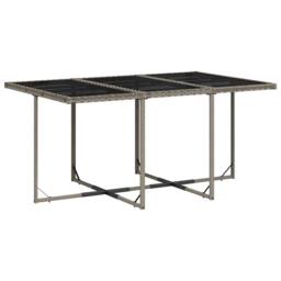 Berkfield Home Garden Dining Set - Grey - PE Rattan - 6-Seater - Foldable - thumbnail 4