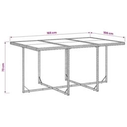 Berkfield Home Garden Dining Set - Grey - PE Rattan - 6-Seater - Foldable - thumbnail 6
