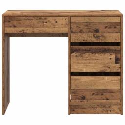 Berkfield Home Old Wood Writing Desk Old wood Engineered Wood Medium in Brown - thumbnail 6