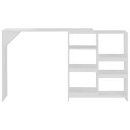 Berkfield Home Comfortable Bar Table with Moveable Shelf White 138x39x110 cm - Size: 138 x 39 x 110 cm - thumbnail 1