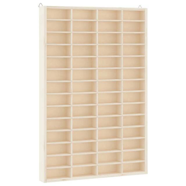Berkfield Home Wall Display Cabinet with 56 Compartments 40x4.5x60 cm in Natural - image 1