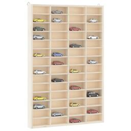 Berkfield Home Wall Display Cabinet with 56 Compartments 40x4.5x60 cm in Natural - thumbnail 2