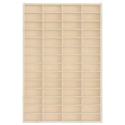 Berkfield Home Wall Display Cabinet with 56 Compartments 40x4.5x60 cm in Natural - thumbnail 4