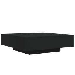 Berkfield Home Modern Coffee Table with LED Lights Black 100x100x31 cm - Size: 100 x 100 x 31 cm - thumbnail 1
