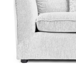 Abakus Direct Lucas Water Repellent Velvet Chenille Left Facing Corner Sofa in Silver - thumbnail 4