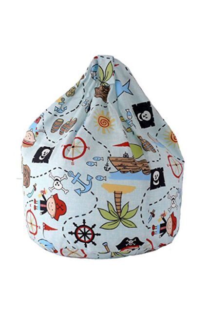 Bean Lazy Cotton Blue Pirate Island Bean Bag Child Size in Light Blue - Size: Small - image 1