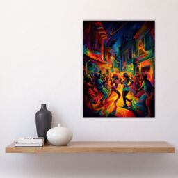 Artery8 Wall Art Print Reggaeton Urban Street Dance Reggae Music Latin American Dance Hall Colourful Rhythm Body Energy Theatre Arts Artwork Poster - thumbnail 4