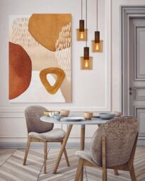 Lucide 'TOLEDO' Dimmable Adjustable Vintage Cluster Pendant Light 3xE27 in Orange - thumbnail 5