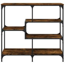 Berkfield Home Console Table Smoked Oak 103x32x95 cm Engineered Wood in Brown - Size: 103 x 32 x 95 cm - thumbnail 4
