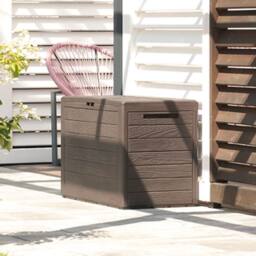 Kelvenix Plastic 190L Outdoor Balcony Patio Garden Storage Box in Brown - thumbnail 3