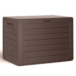 Kelvenix Plastic 190L Outdoor Balcony Patio Garden Storage Box in Brown - thumbnail 2