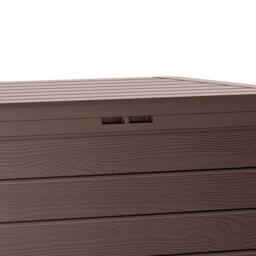 Kelvenix Plastic 190L Outdoor Balcony Patio Garden Storage Box in Brown - thumbnail 4