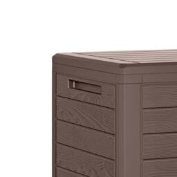 Kelvenix Plastic 190L Outdoor Balcony Patio Garden Storage Box in Brown - thumbnail 5