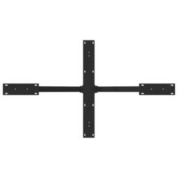 Berkfield Home Modern Dining Table Leg Spider Shape Black 120x68x(72-73) cm Steel - thumbnail 5