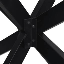 Berkfield Home Modern Dining Table Leg Spider Shape Black 120x68x(72-73) cm Steel - thumbnail 8