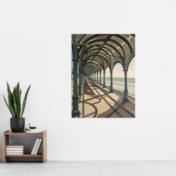 "Artery8 Victorian Pier Blackpool England UK Seaside Wall Art Print in Beige - Size: W24"" x H32""" - thumbnail 4
