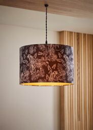 ValueLights Ariella Black Animal Print & Gold Inner Easy Fit Lamp Shade & Bulb