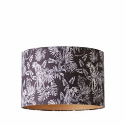 ValueLights Ariella Black Animal Print & Gold Inner Easy Fit Lamp Shade & Bulb - thumbnail 6