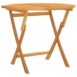 Berkfield Home Folding Garden Table 85x85x76 cm Solid Teak Wood in Brown - Size: 85 x 85 x 76 cm - thumbnail 5