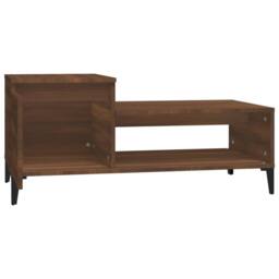 Berkfield Home Decorative Coffee Table Brown Oak 100x50x45 cm Engineered Wood - Size: 100 x 50 x 45 cm - thumbnail 6