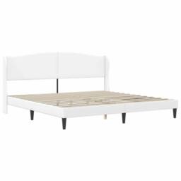 Berkfield Home Bed Frame with Headboard White 180 x 200 cm Faux Leather - thumbnail 3