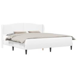 Berkfield Home Bed Frame with Headboard White 180 x 200 cm Faux Leather - thumbnail 2