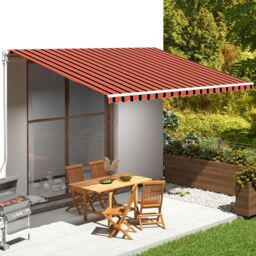 Berkfield Home Replacement Fabric for Awning Orange & Brown 5x3.5 m