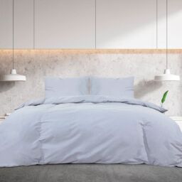 Berkfield Home Duvet Cover Set Grey 155x220 cm Light-weight Microfiber - thumbnail 3