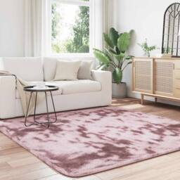 Berkfield Home Shaggy Rug High Pile NAVARRA Dusty Pink 200x200 cm Polyester - Size: Medium - thumbnail 3