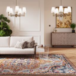 Kukoon Bright Multicolour Traditional Medallion Living Area Rug - Size: 160 cm x 230 cm - thumbnail 3