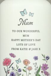 Personalised Memento Company Women's Personalised Wild Flowers Pillar Candle in Off-White - thumbnail 3