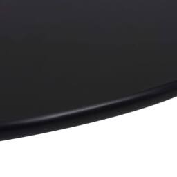 Berkfield Home Table Top Tempered Glass Round 400 mm in Black